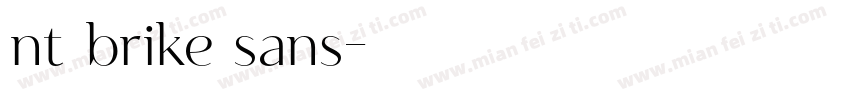 nt brike sans字体转换